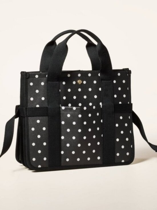 Kate Spade x Target Polka Dot Canvas Car Organizer Tote Bag - Picture 1 of 2